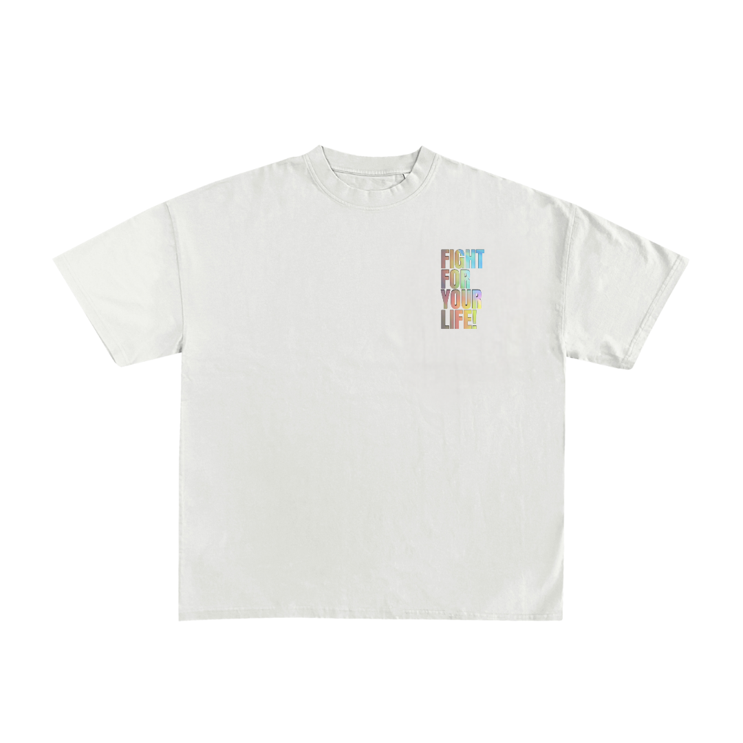 Fight for Your Life “Glow In The Dark” Hologram Tee – White