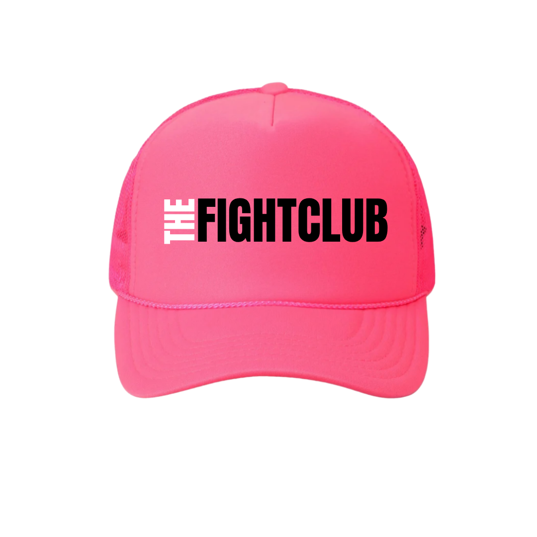 Big and Bold Trucker Hat – White & Hot Pink