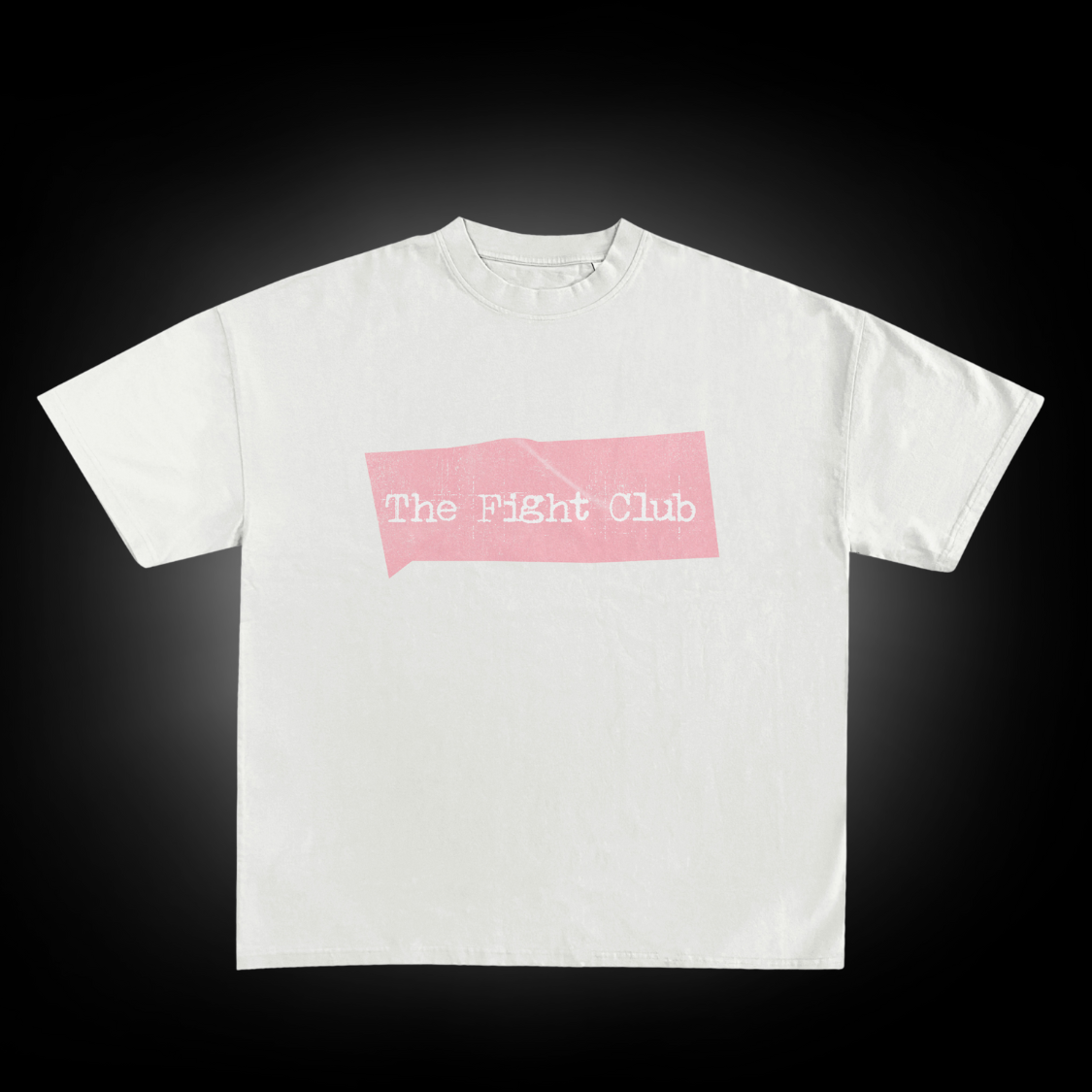 Wake Up and Fight Tee - White and Pink
