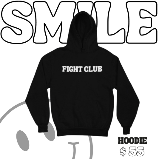 Fight with a Smile Black & Whiteout Hoodie