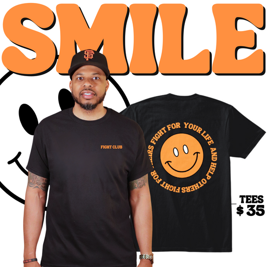 Fight with a Smile T-shirts "Black Orange"