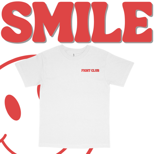 Fight with a Smile T-shirts "White & Cherry"