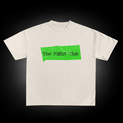 Wake Up and Fight Tee -White and Neon
