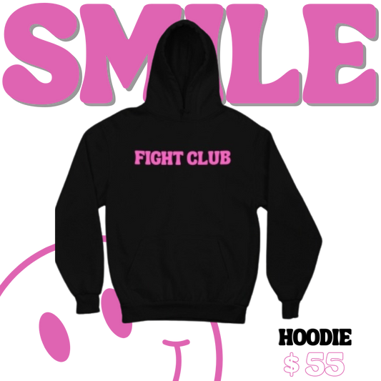 Fight with a Smile Black & Pretty in Pink Hoodie